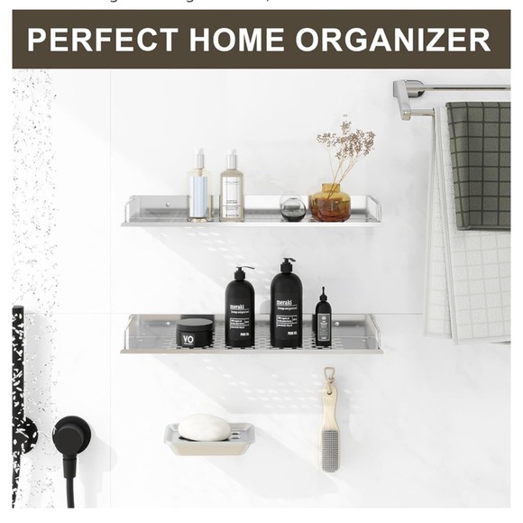 🆕 Shower Caddy Organizer Shelves Set of 2 - Picture 6 of 10